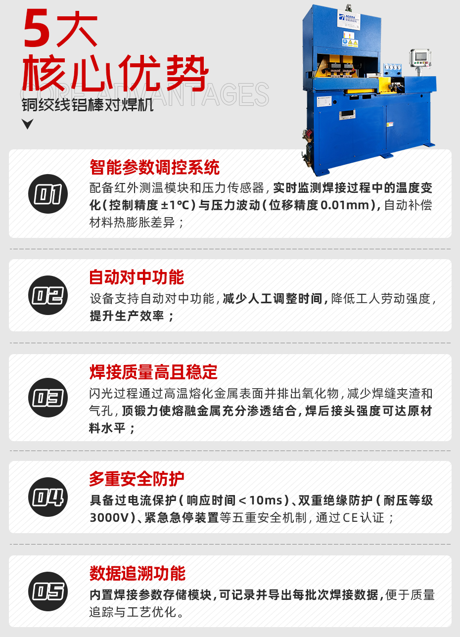 銅絞線鋁棒對(duì)焊機(jī)詳情核心優(yōu)勢(shì)